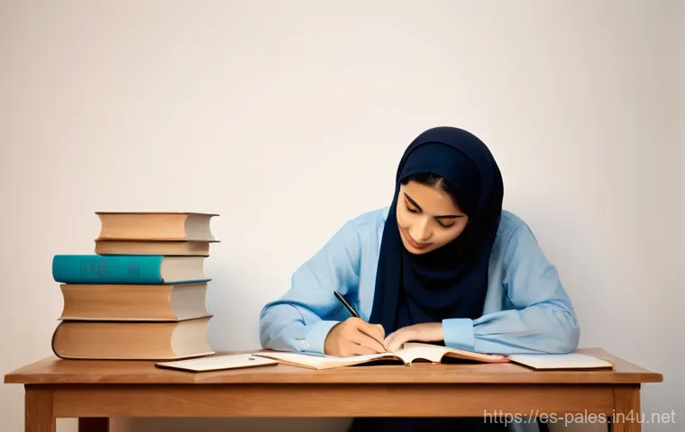 팔레스타인과 아랍어 학습 팁 - The Beauty of Arabic Script and the Start of Learning**

    "A bright, naturally lit indoor scene f...